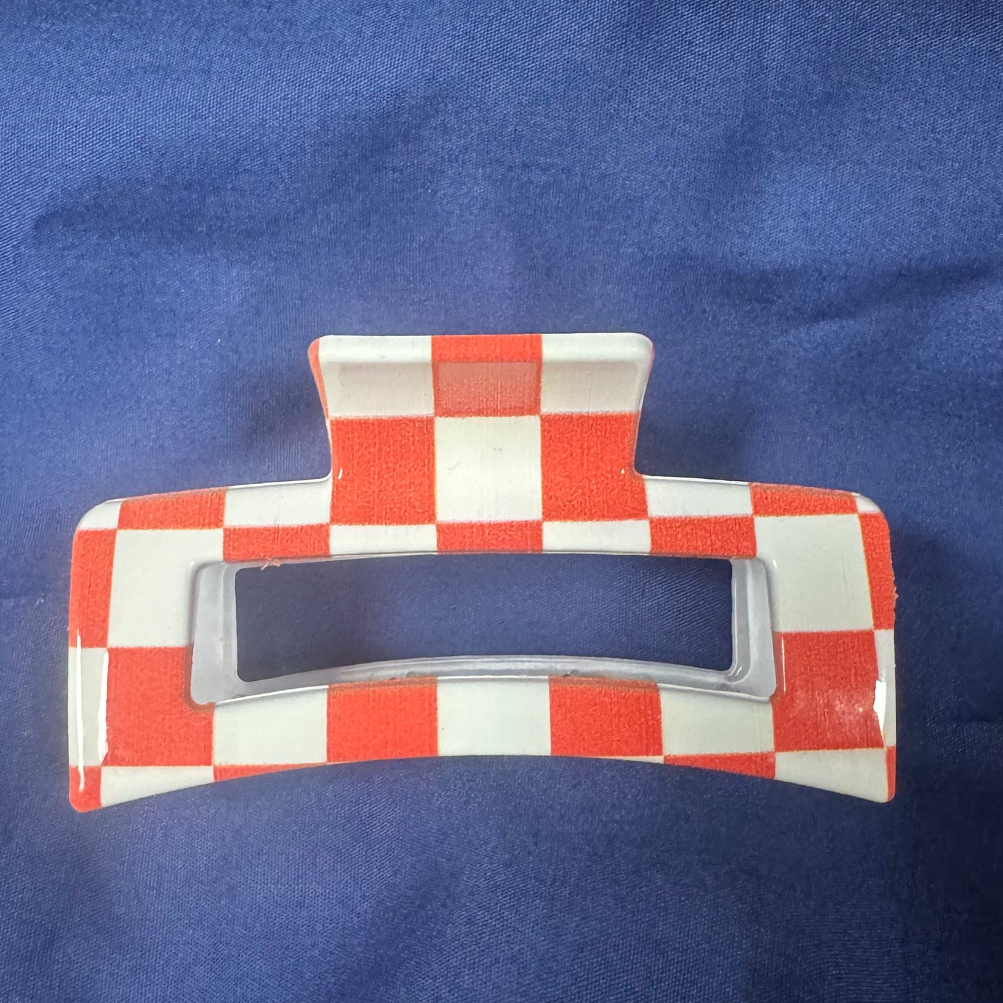 Checkered hair clip