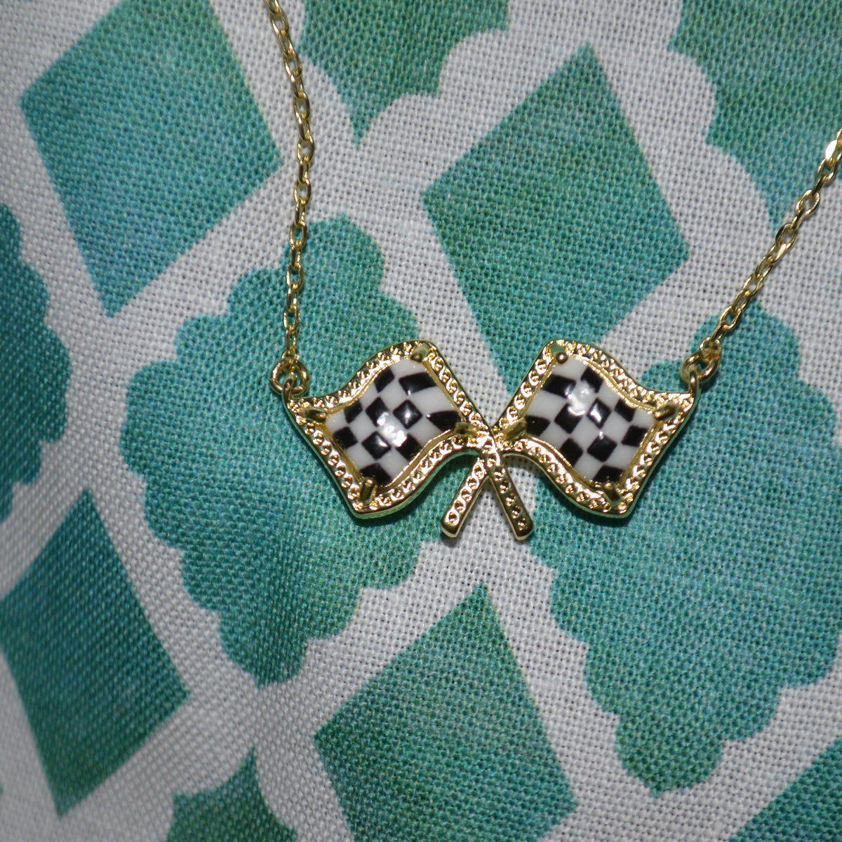 Checkered Flag Necklace
