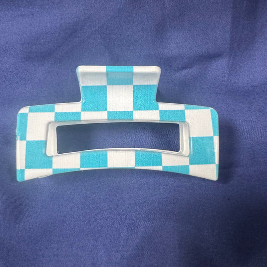 Checkered hair clip
