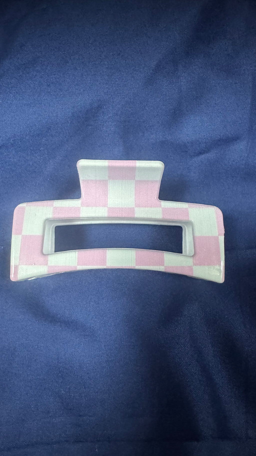Checkered hair clip
