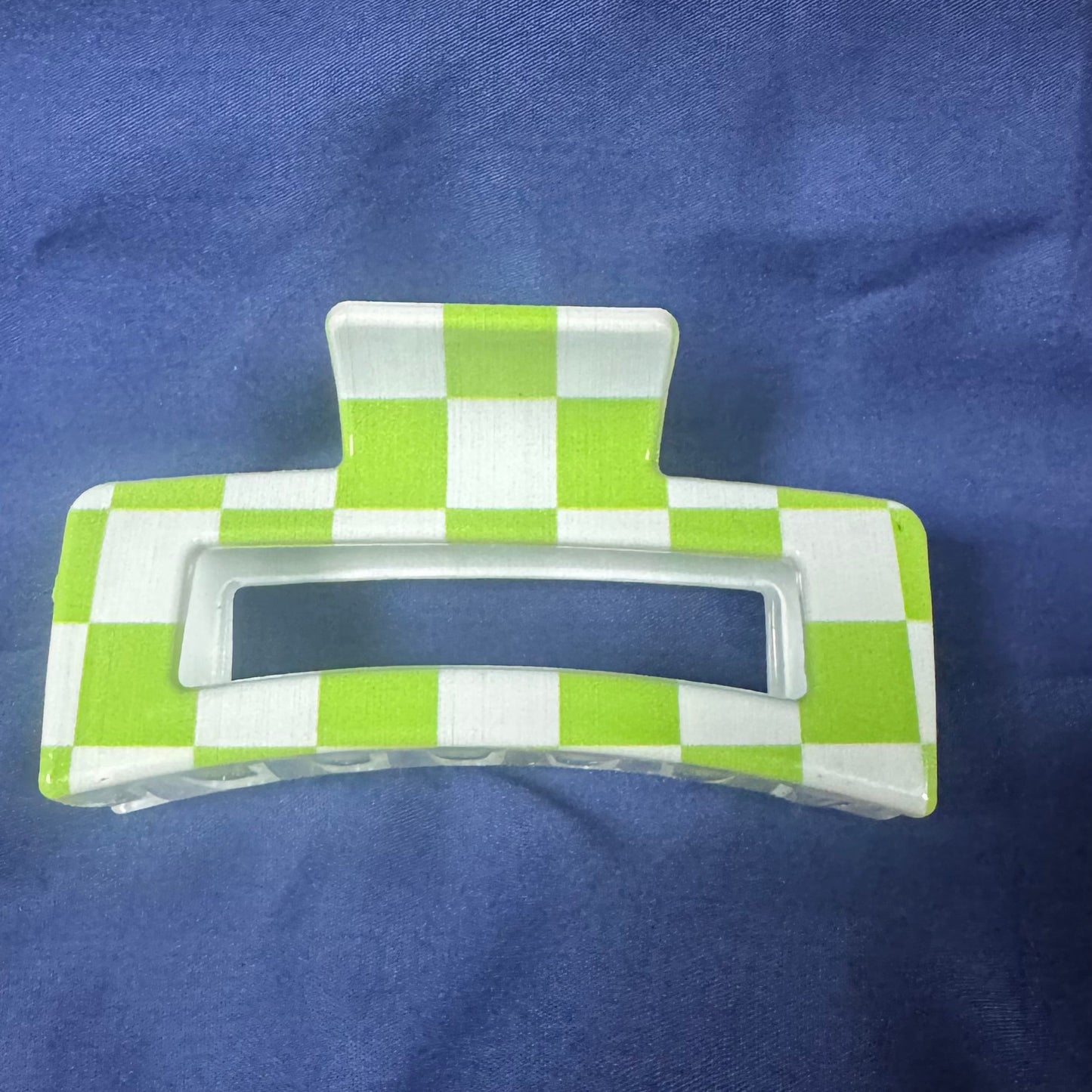 Checkered hair clip