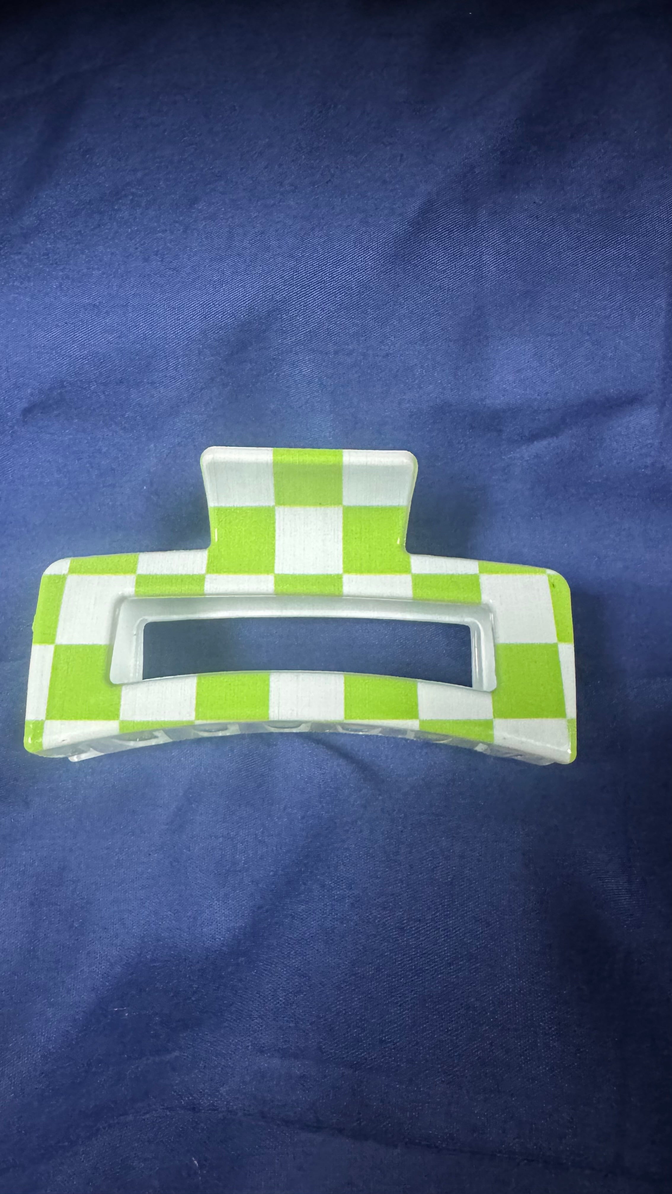 Checkered hair clip