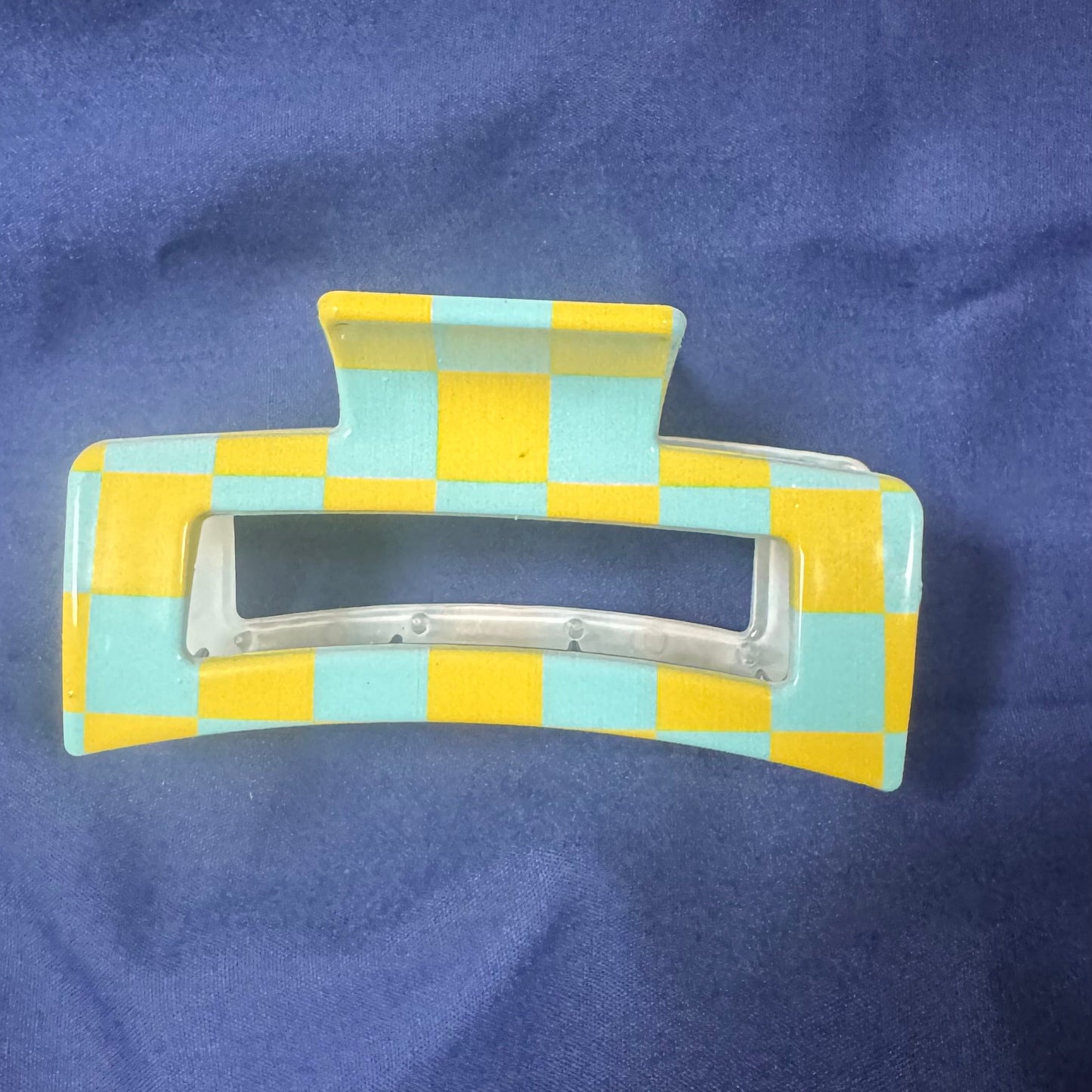 Checkered hair clip