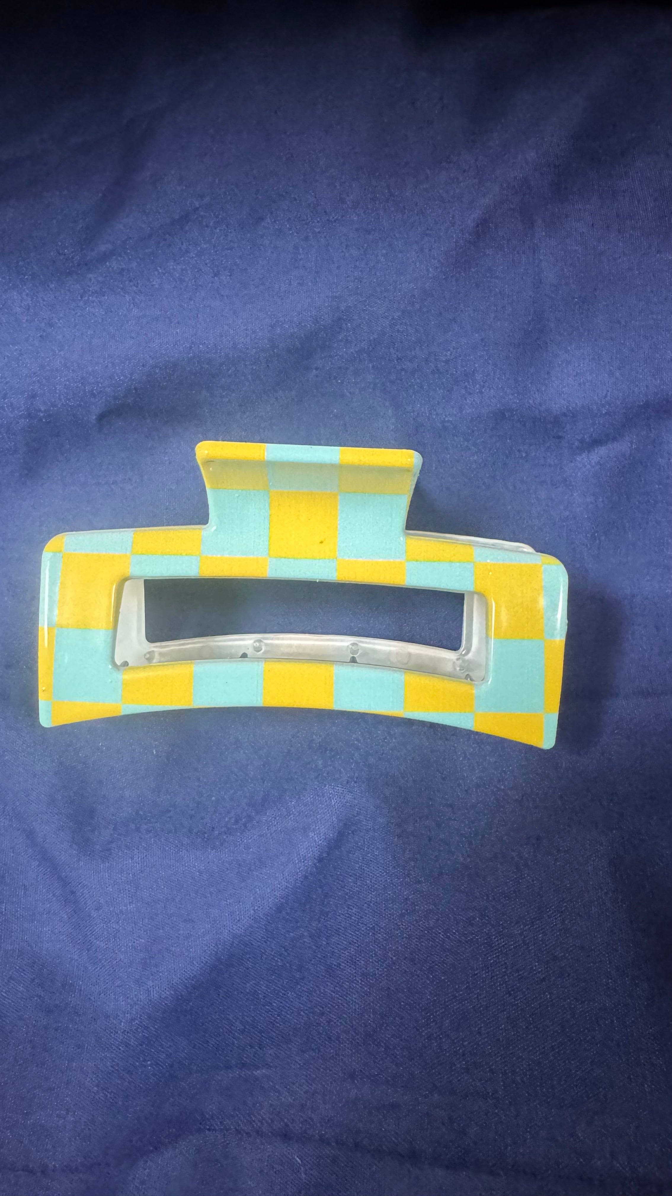 Checkered hair clip