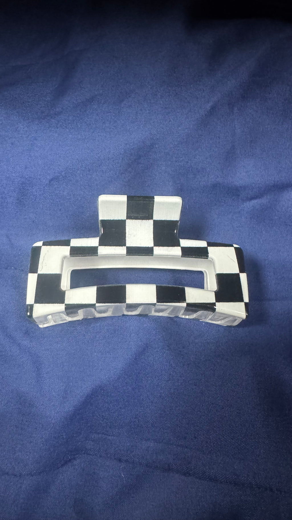 Checkered hair clip