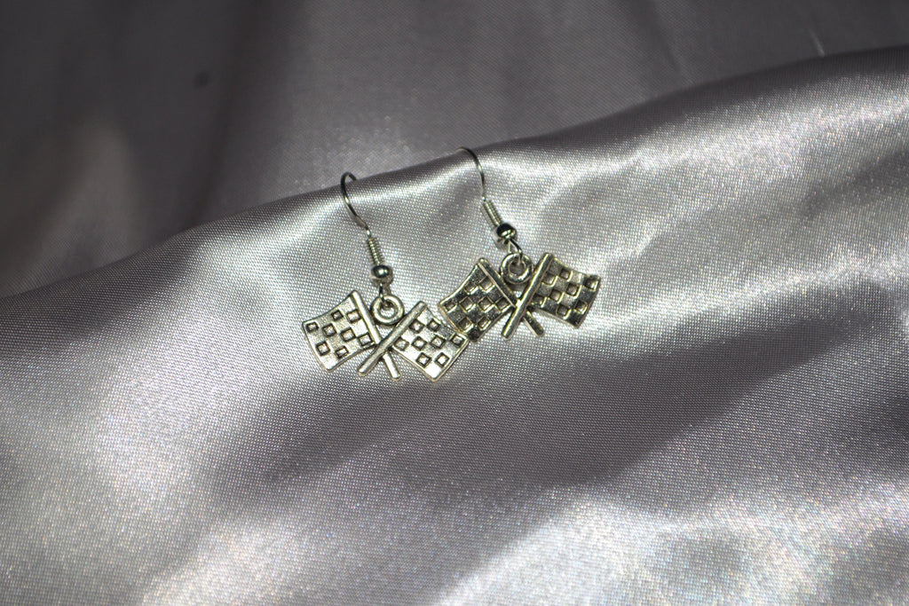 Checkered Flag Earring