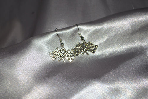 Checkered Flag Earring
