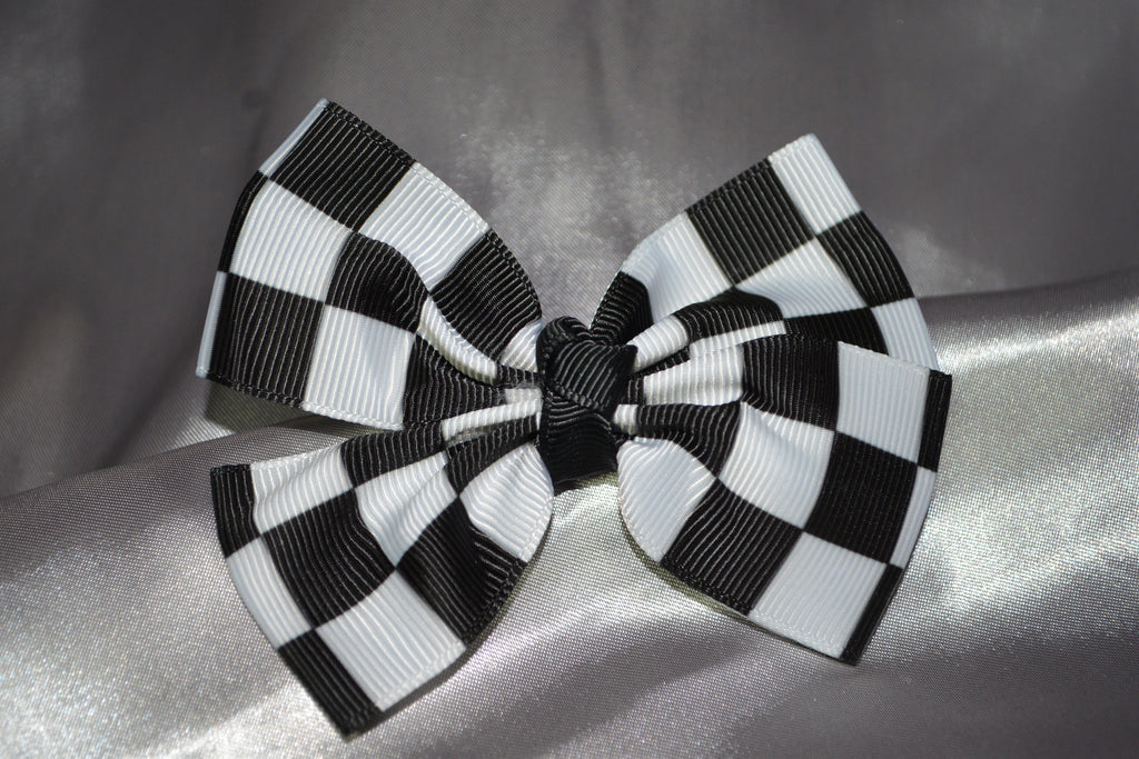 Checkered Bow Clip