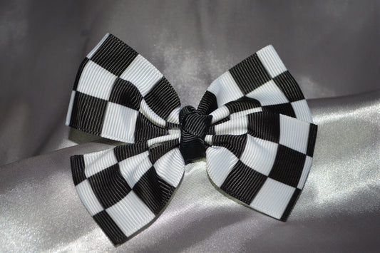 Checkered Bow Clip