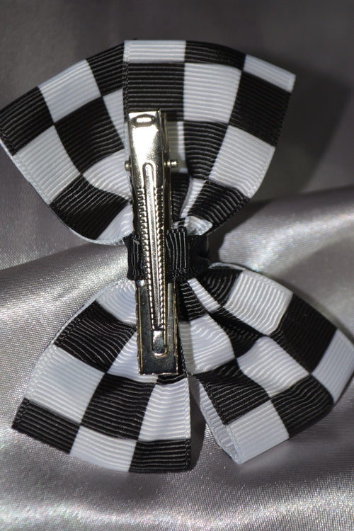 Checkered Bow Clip