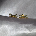 Spanner stud in Gold & Silver