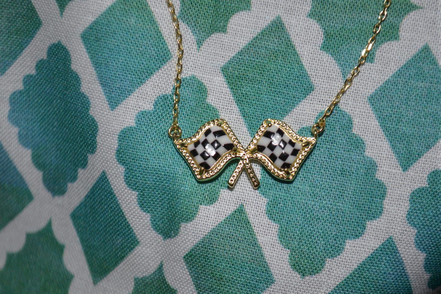 Checkered Flag Necklace