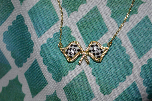 Checkered Flag Necklace
