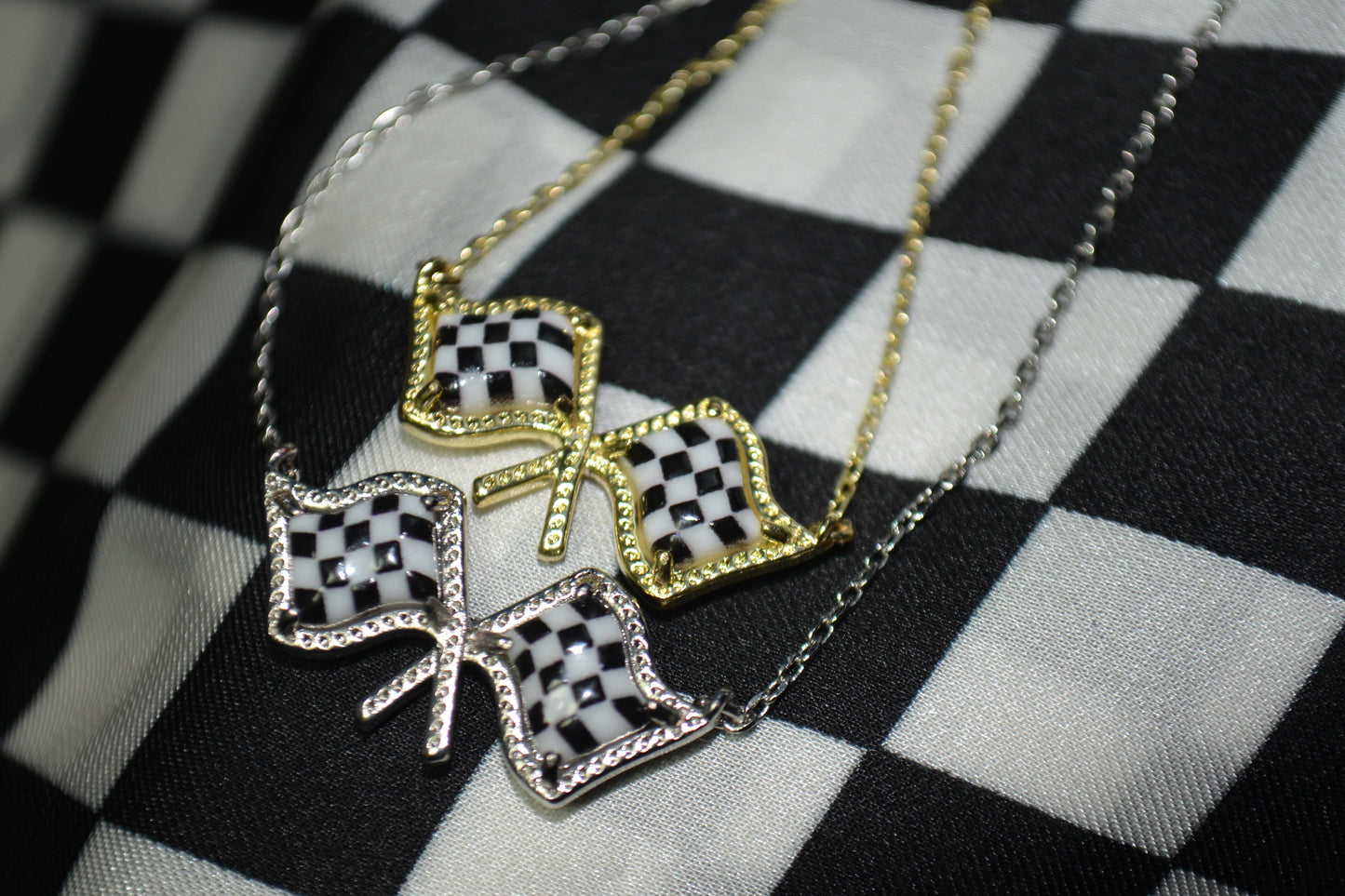 Checkered Flag Necklace