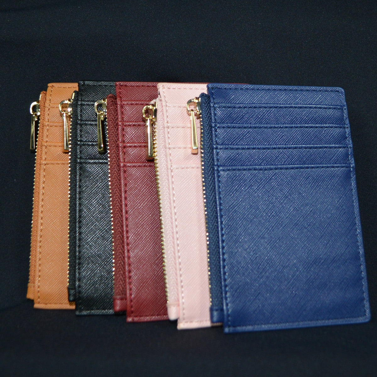 Slim Card Wallet with Zipper