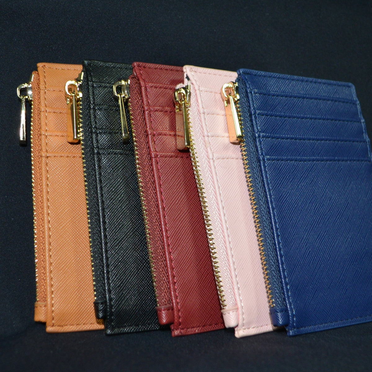 Slim Card Wallet with Zipper