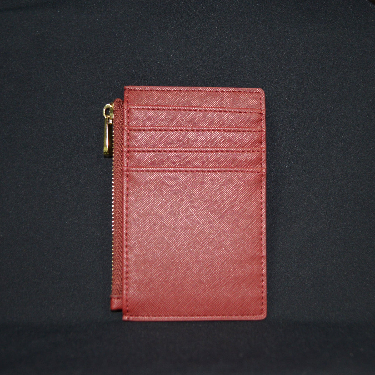 Slim Card Wallet with Zipper