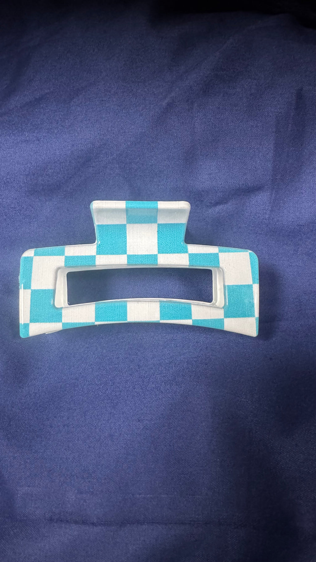 Checkered hair clip