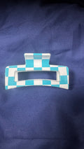 Checkered hair clip
