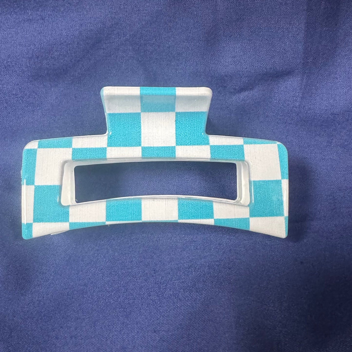 Checkered hair clip